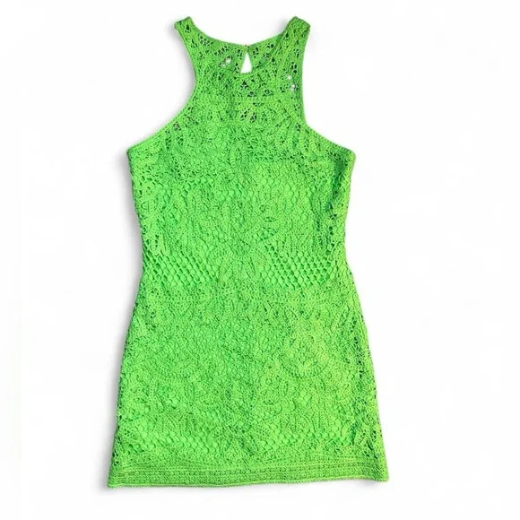 Lilly Pulitzer Bright Green Crochet Dress - Picture 1 of 7